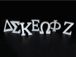 Yunan harfleri işaretler ve logolar alfa alfabe beta chi delta epsilon eta kardeşlik gama ıota kappa lambda mektuplar matematik omega omicron phi psi rho sigma tau upsilon zeta 3d print model - Mito3D