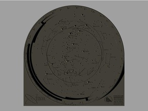 star Karte in Blindenschrift Physik & Astronomie braille-Schrift celestial Konstellationen Himmel Sternenkarte Sterne 3d print model - Mito3D