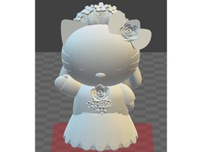 hellokitty mariée modèles 3d print model - Mito3D