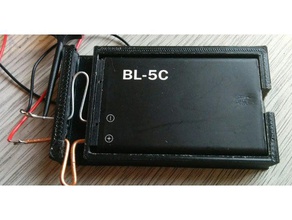 nokia batteria bl-5c titolare l'elettronica porta 3d print model - Mito3D