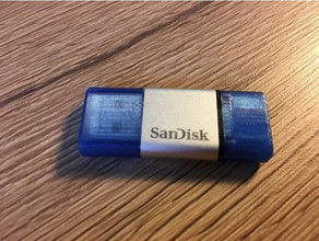 caps sandisk 64 gb dual drive usb-c flash-drive computador 3d print model - Mito3D