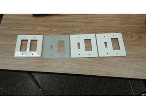 duplo interruptor de luz da tampa peças substituição 3d print model - Mito3D
