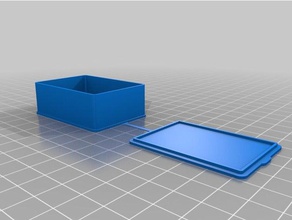 caja rectangulaire con tapa les conteneurs personnalisé 3d print model - Mito3D