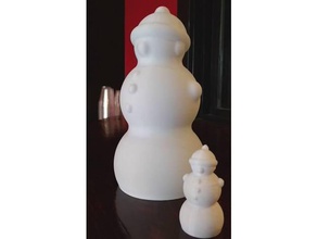 ultimate snowman sculptures christmas spiralize winter 3d print model - Mito3D