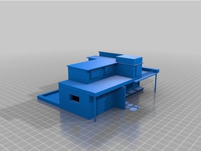 casa a due piani con balcone La stampa 3d elite mansion 3d print model - Mito3D