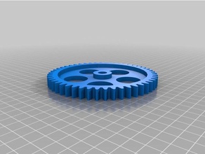50 tooth spur gear hobby customized 3d print model - Mito3D