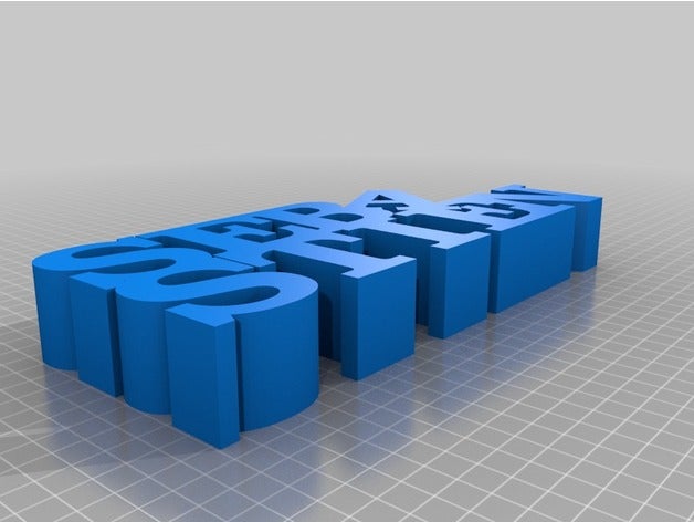 meine angepasste variable Wort Skulptur Skulpturen kundengebundene 3D print model - Mito3D