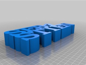 mi personalizados variable palabra escultura las esculturas personalizado 3d print model - Mito3D