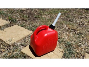 gas container spout outdoor & garden fuel gasoline can lawnmower nozzle 3d print model - Mito3D
