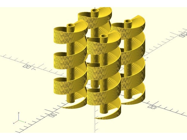 assemblable archimedes screw auger Abschnitte Teile archimedes-Schraube Schnecke feeder Schraube 3D print model - Mito3D