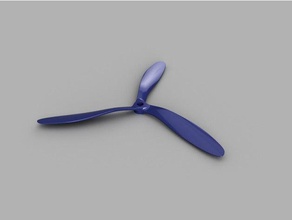 three blade 8x4 propeller cw ccw r c vehicles prop 3d print model - Mito3D