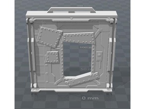 necromunda cloison 04 passe-temps 28mm les paysages wargaming 3d print model - Mito3D