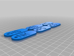 meine angepasste batch-Schlüsselanhänger-generator Schlüsselanhänger kundengebundene 3d print model - Mito3D