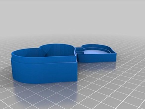 heart box 60 16 25 containers customized 3d print model - Mito3D
