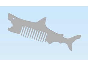 shark comb aggressive remix bathroom 3d print model - Mito3D