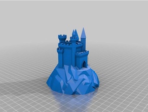generated castle 02 buildings & structures customized 3d print model - Mito3D