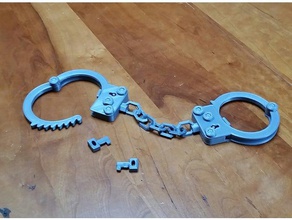 Handschellen, komplett Einzelbett drucken mechanische Spielzeuge 3d print model - Mito3D