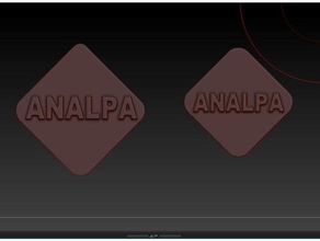 analpa - logo segni e loghi 3d print model - Mito3D