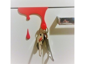 drip hook household 3d keychains clothes hanger coat door keychain keyring key holder 3d print model - Mito3D