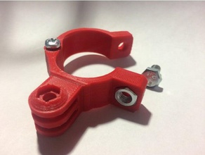gopro bar holder bicycle 31mm 22mm sport & outdoors barholder mount camera adapter 3d print model - Mito3D