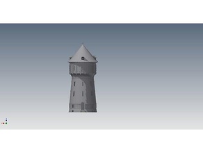watertower - wasserturm krefeld en allemagne bâtiments et structures la société modelleisenbahn 3d print model - Mito3D