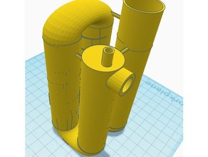 co2 réacteur diffuseur aquarium planté de dioxyde carbone le bricolage 3d print model - Mito3D