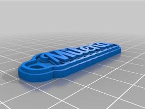 my customized multiline tag keychain milena keychains 3d print model - Mito3D