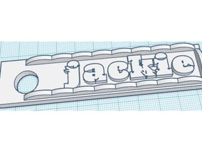 jackie - Schlüsselanhänger 3d-drucken 3d print model - Mito3D