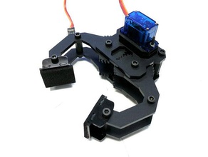 robotgeek 9g servo gripper robotics hardware laser cut robot arm 3d print model - Mito3D