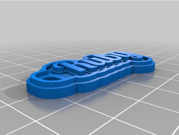 il mio personalizzato multiline tag portachiavi rubino i su misura 3D print model - Mito3D