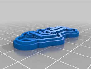 my customized multiline tag keychain leidy keychains 3d print model - Mito3D