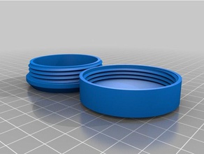 my customized round box threaded lid household 3d print model - Mito3D