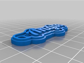 my customized multiline tag keychain angie keychains 3d print model - Mito3D