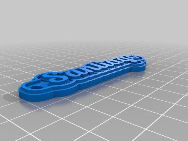 minha personalizado de várias linhas tag chaveiro santiago chaveiros 3D print model - Mito3D