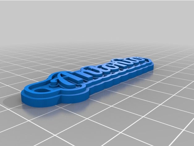 my customized multiline tag keychain antonio keychains 3D print model - Mito3D