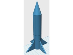 modular de cohetes v20 hobby modelo cohete el 3d print model - Mito3D