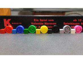 konzern-Spiel-Stücke Spiele Brettspiel tabletop 3d print model - Mito3D