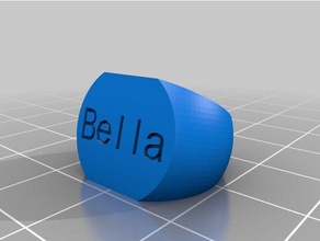 bella ring rings customized 3d print model - Mito3D