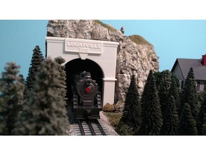 o scale modular tunnel portal lionel mth trains buildings & structures model gauge 3d print model - Mito3D