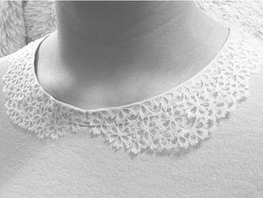 tatted lace collar accessories antique fabric fashion handmade ladies lady lady's old fashioned tat tatting textile textiles victorian vintage wearable wearables women accessory women's 3d print model - Mito3D