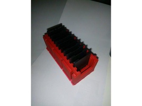 my customized sd-card rack 12 cards half open stackable tool holders & boxes 3d print model - Mito3D