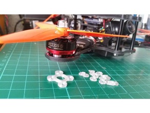 tpu moteur amortisseurs 19x16 emax dys 2205 ect r c véhicules 16 x 19 drone les drones supports de le mont montures quad quadricoptère doux softmount 3d print model - Mito3D