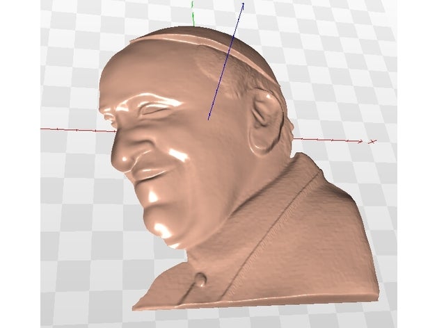 papa francesco Skulpturen 3D print model - Mito3D