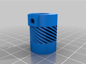 my customized flexible coupling parametric 2 different inner holes 3d printer parts 3d print model - Mito3D