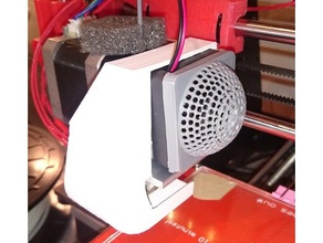 snap-in air fan shroud v2 ctc i3 mk8 extruder metal holder 3d printer parts prusa 3d print model - Mito3D