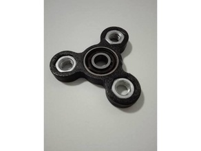 tri fidget spinner 3 m8 nuts mechanical toys 3d print model - Mito3D