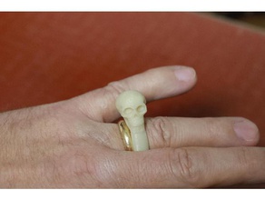 anel de caveira jóias crânio 3d print model - Mito3D