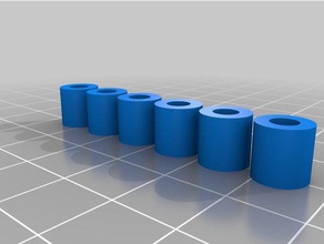 4mm inside diameter 8mm tall round spacer pack parts customized 3d print model - Mito3D