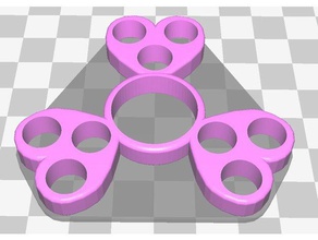cuore di san valentino tri spinner gadget edc giocattolo everydaycarry ogni giorno portano fidget fidget-giocattolo mano handspinner trispinner 3d print model - Mito3D
