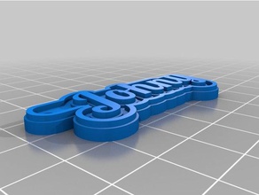 özelleştirilmiş çok satırlı etiket Anahtarlık johny benim 3d print model - Mito3D